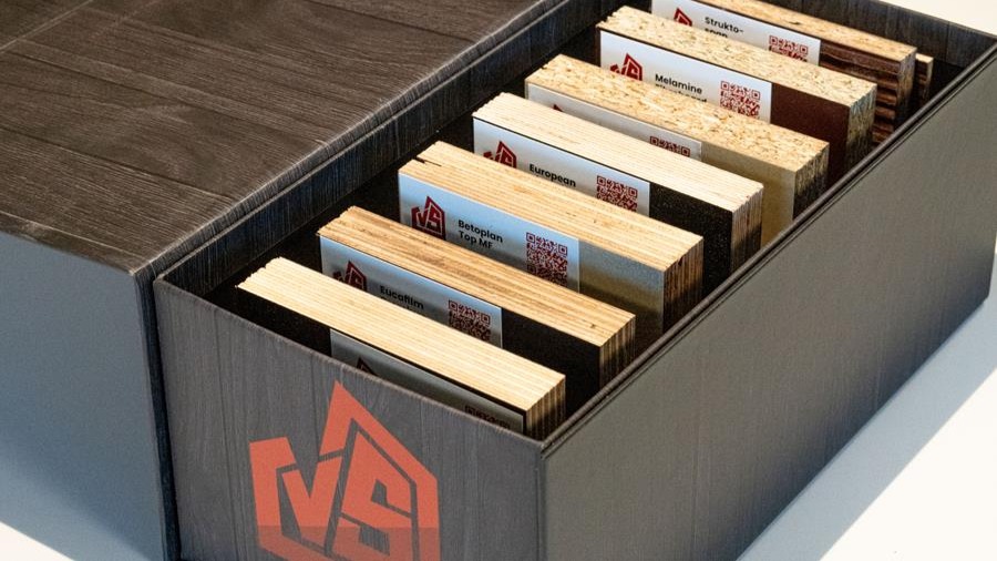 Boîte d'échantillons gratuite de panneaux de coffrage de qualité supérieure